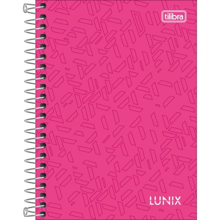 CADERNETA ESPIRAL CAPA DURA 1/8 LUNIX 80 FOLHAS