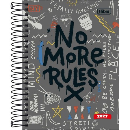 Agenda Espiral Diária 11,7 x 16,4 cm Pepper Masculina 2027