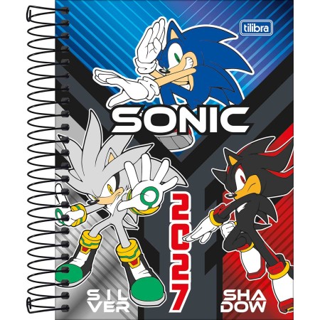 Agenda Espiral Diária 11,7 x 16,4 cm Sonic 2027