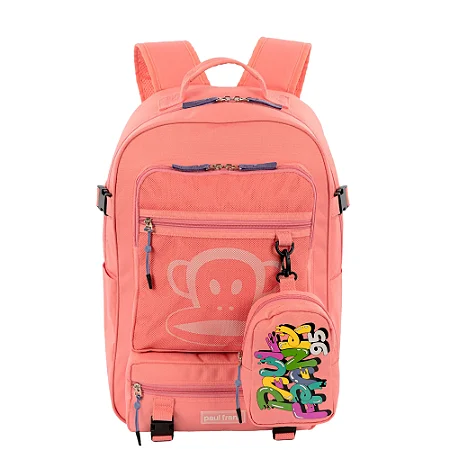 Mochila Grande Paul Frank Casual - Coral