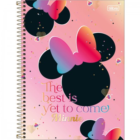 CADERNO ESPIRAL CAPA DURA UNIVERSITÁRIO 16 MATÉRIAS MINNIE 256 FOLHAS