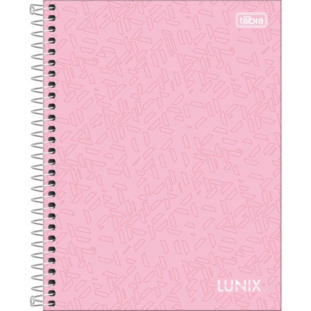 CADERNO ESPIRAL CAPA DURA COLEGIAL 10 MATÉRIAS LUNIX 160 FOLHAS