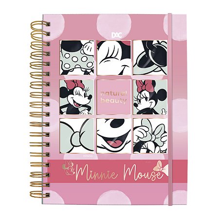 Caderno Smart Colegial Universitário com folhas e divisórias reposicionáveis Disney Minnie