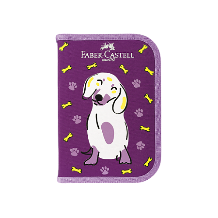 Estojo Escolar Completo Coleção Pets Faber-Castell - Cachorro
