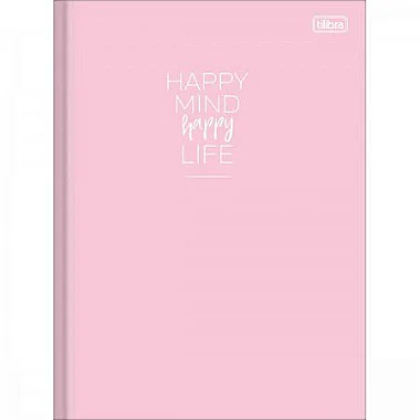 CADERNO BROCHURA CAPA DURA UNIVERSITÁRIO HAPPY 80 FOLHAS