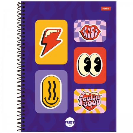 CADERNO ESPIRAL CAPA DURA UNIVERSITÁRIO 1 MATÉRIA FUZY 80 FOLHAS