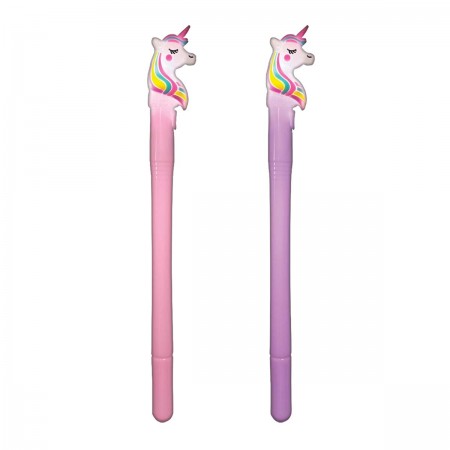 Caneta Gel com LED 0.5mm Unicórnio - Unidade