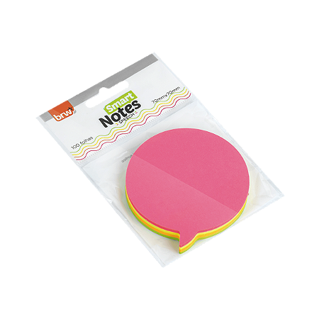 BLOCO SMART NOTES BALÃO 70X70MM - COLORIDO NEON - 100FLS - 1BLOCO - BRW