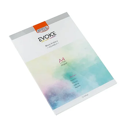 BLOCO ARTÍSTICO AQUARELA A4 - 300GR - 12 FOLHAS