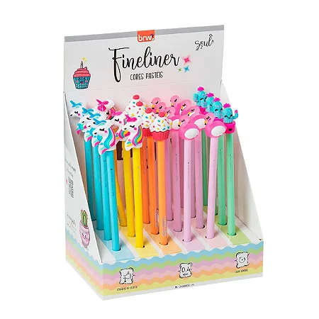 CANETINHA HIDROGRÁFICA FINE LINER 0.4MM - ENJOY - CORES PASTEIS - Unidade
