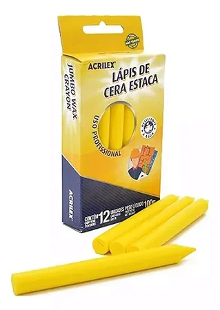 Lápis Estaca  C/12 Amarelo - Acrilex
