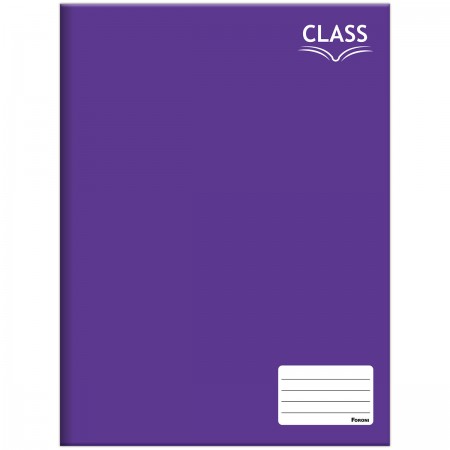 Caderno Brochura  Grande Capa Dura Class  Roxo 96 Folhas
