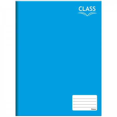 Caderno Brochura  Grande Capa Dura Class  Azul 48 Folhas
