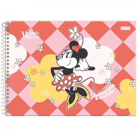 Caderno Cartografia Capa Dura Minnie Mouse 80 Folhas