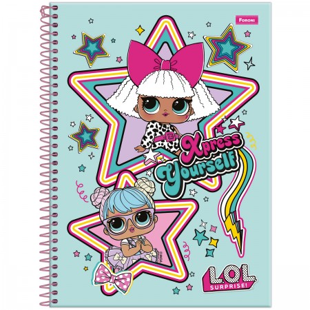 Caderno Universitário 1 Matéria Capa Dura Lol
