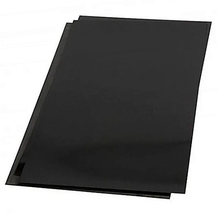 Contra Capa Plástica para Encadernação A4 Preta Pacote com 100 unidades- Lassane