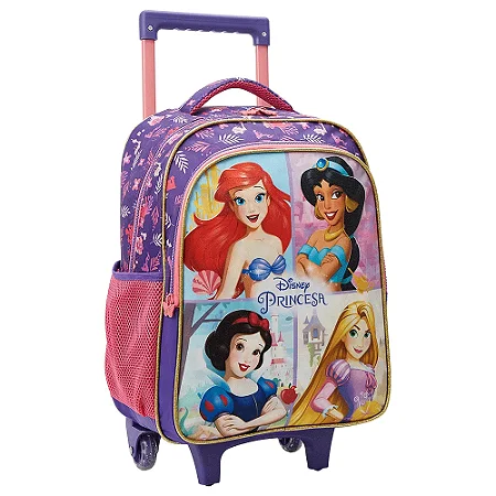 Mochilete Escolar 16' Princesa Disney Glitter