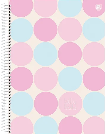 Caderno Universitário 10 Matérias Capa Dura Billy Balls