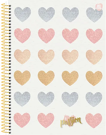 Caderno Universitário 10 Matérias Capa Dura Passion