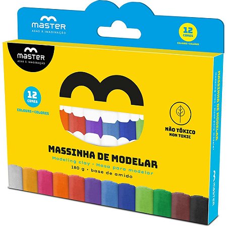 Massa para modelar com 12 cores Master