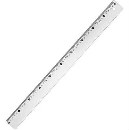 Régua Desetec Acrílica Cristal 50cm 7150 -Trident