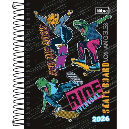 Agenda Espiral Diária 12,9 x 18,7 cm Spice Masculina 2026