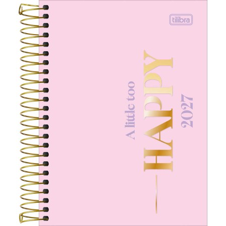 Agenda Espiral Diária 11,7 x 16,4 cm Happy 2027