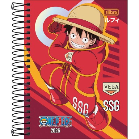 Agenda Espiral Diária 11,7 x 16,4 cm One Piece 2026