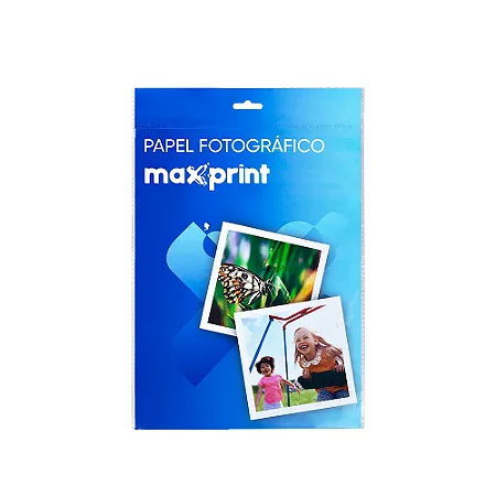 Papel Fotográfico Glossy Maxprint A4 180g 20 Folhas