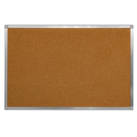 Quadro de Avisos Cortiça Moldura Alumínio 100x70cm Stalo