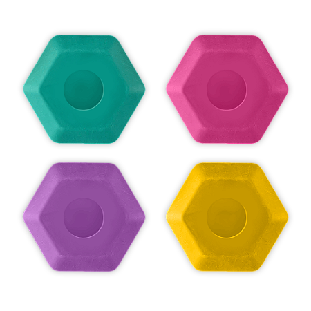BORRACHA ERGONÔMICA HEXAGONAL COLOR JOY LEO&LEO Sortidos - Unidade