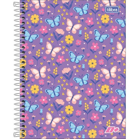 Caderno Espiral Capa Dura Colegial 10 Matérias D+ 200 Folhas Sortidos Tilibra