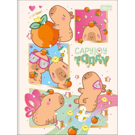 Caderno Brochura Capa Dura Universitário Capyclub 80 Folhas Sortidos Tilibra