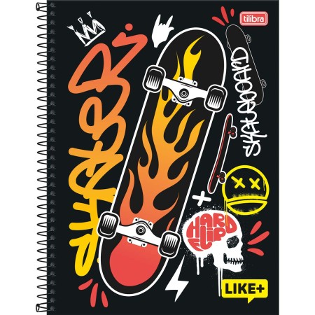 Caderno Espiral Capa Dura Universitário 16 Matérias Like+ Masculino 320 Folhas Sortidos