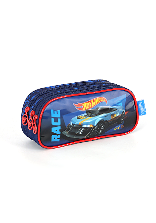 Estojo Triplo Hot Wheels EI42595 Vermelho