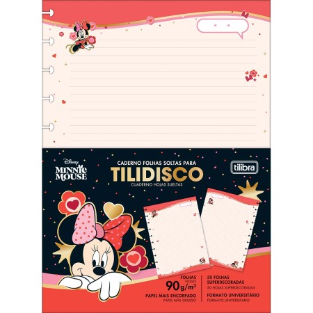 Refil para Tilidisco Universitário Minnie 90G 50 Folhas