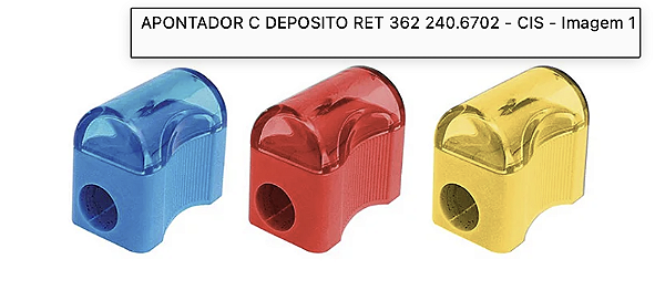 Apontador Escolar com Depósito Pequeno Sortidos - Unidade