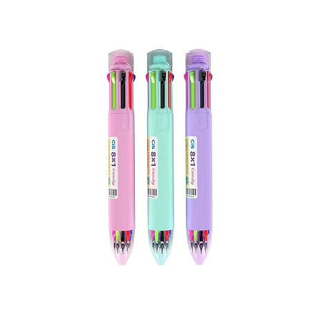 Caneta esferográfica 0.7mm 8 cores Candy Sortidos - Unidade