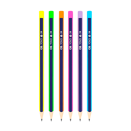 Lápis Preto 2B Yolo Cis Sortidas - Unidade