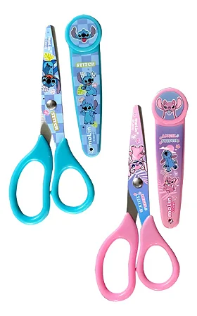 Tesoura Escolar Stitch Com Capa Protetora Molin Sortidos - Unidade
