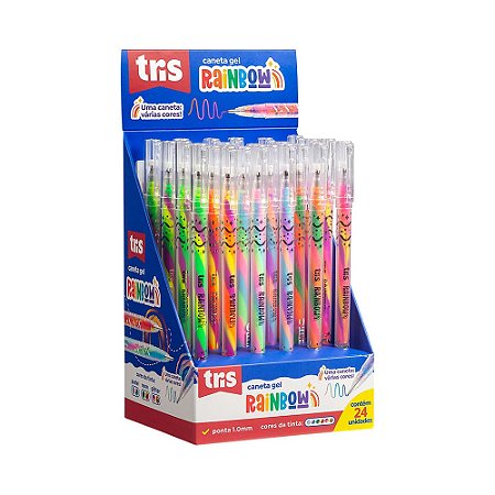 Caneta Gel Rainbow 1.0mm Sortidos - Unidade Tris