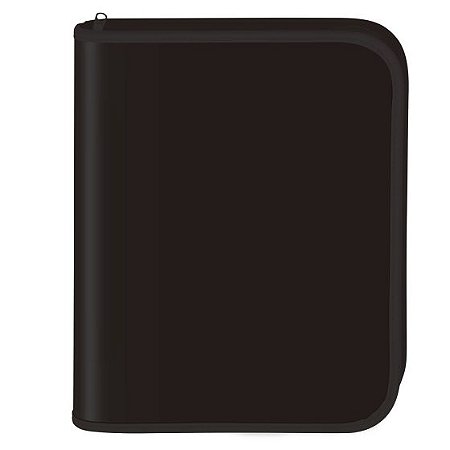 Fichário Universitário com zíper DAC All Black + 48 folhas decoradas