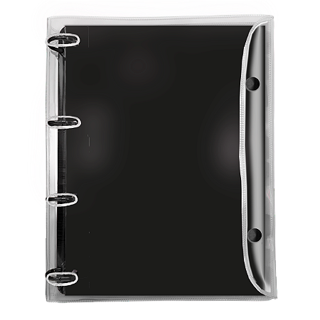 Fichário Universitário PVC Cristal All Black