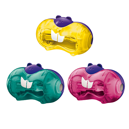 Apontador Croc Croc Castor 2 Furos Com Depósito Cores Sortidas