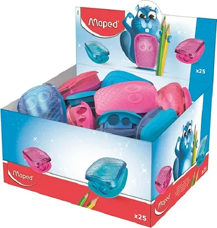 Apontador Pulse 2 Furos Com Depósito Sortidos - Unidade