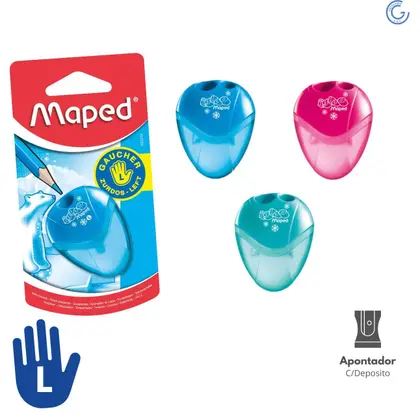 Apontador I-Gloo Para Canhoto 1 Furo Com Depósito Sortidos - Unidade