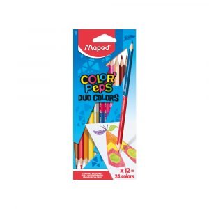 Lápis De Cor Color’Peps Duo 12 Lápis e 24 Cores – Maped