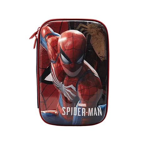 Estojo Box Escolar Homem-Aranha Face