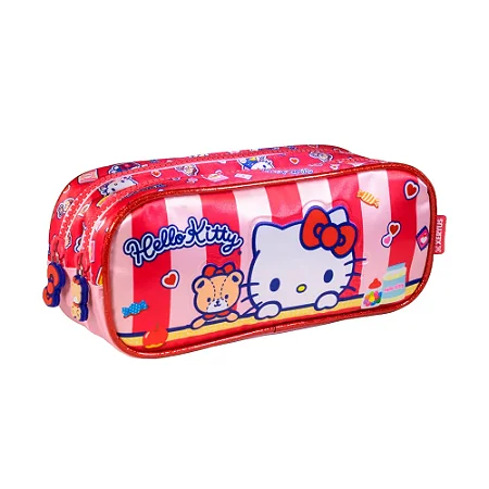 Estojo Duplo Escolar Hello Kitty