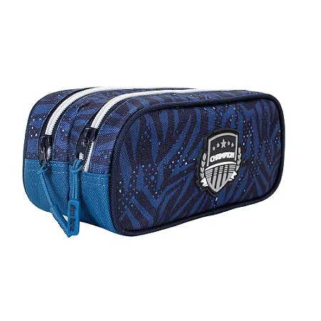 Estojo Duplo Escolar College Champion